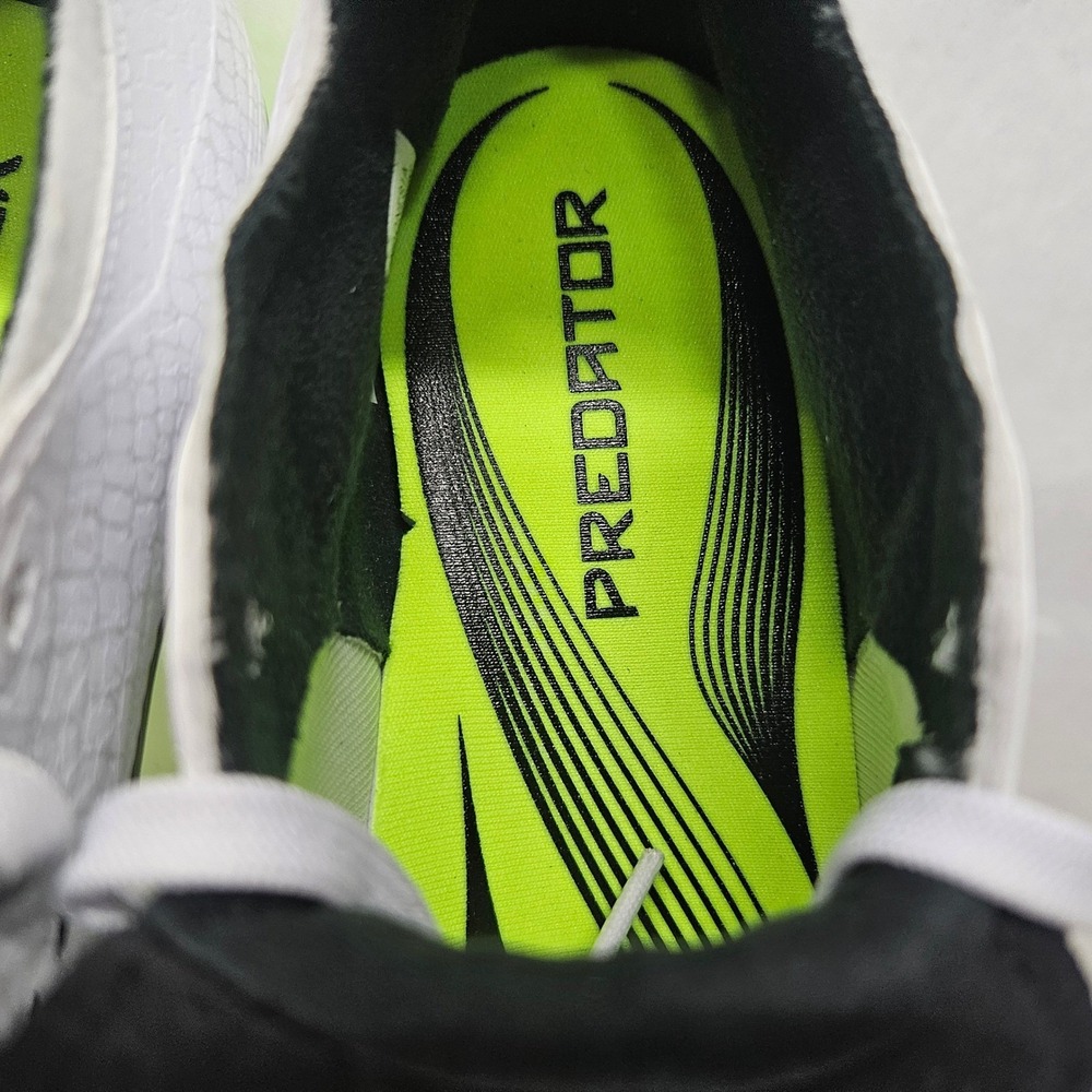 Adidas Predator League FT FG/MG Soccer Cleats JI1111 White Yellow Men Size 12 - Picture 9 of 10